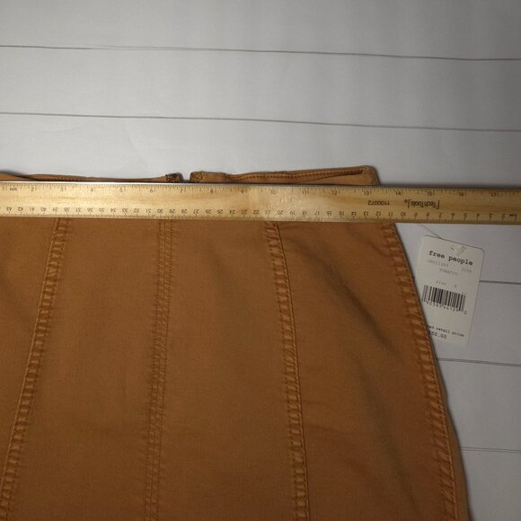 Free People Modern Femme tobacco colored mini skirt - size 8, new with tags! - Picture 7 of 13